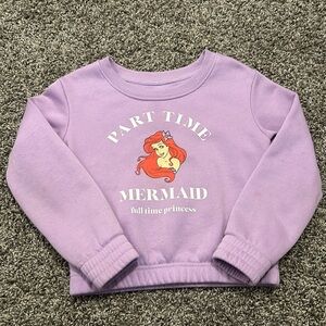 GIRLS LITTLE MERMAID CREW KNECK SWEATSHIRT